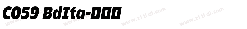 C059 BdIta字体转换